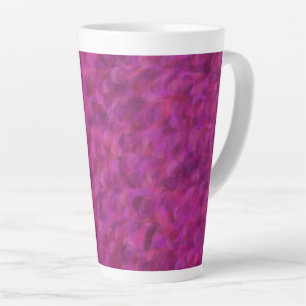 Tasse Latte Motif abstrait sans couture rose rouge violet