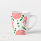 Tasse Latte motif aux fleurs roses (Droite)