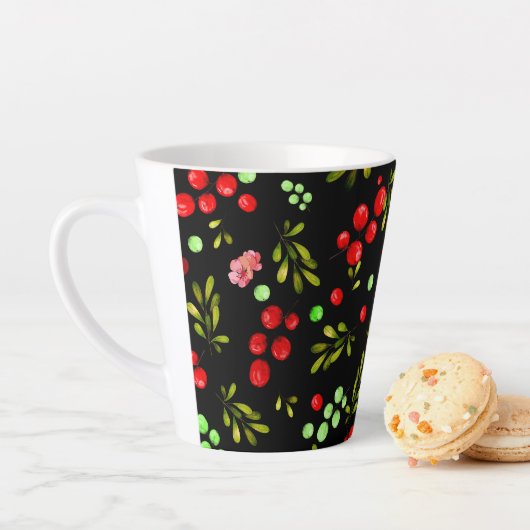 Tasse Latte Motif Berries (En situation)
