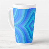 Tasse Latte Motif bleu rétro (Angle gauche)