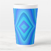 Tasse Latte Motif bleu rétro (Devant)