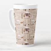 Tasse Latte Motif Brown de café Mocha Cappuccino (Angle gauche)