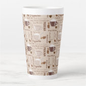 Tasse Latte Motif Brown de café Mocha Cappuccino (Devant)