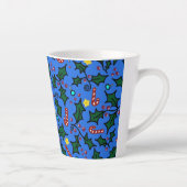 Tasse Latte Motif Café Noël Bleu (Droite)