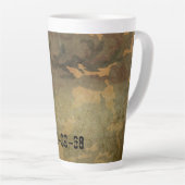 Tasse Latte Motif camouflage vert vintage V2.0 (Angle droit)