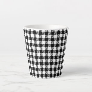 Tasse Latte Motif carreau Buffalo monochrome simple