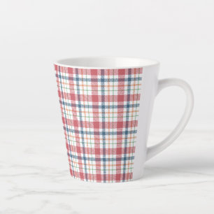 Tasse Latte Motif carreaux classique