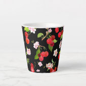 Tasse Latte Motif cerise 2 (Devant)
