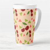 Tasse Latte motif cerise douce (Angle droit)