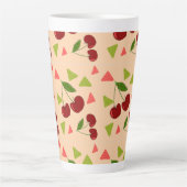 Tasse Latte motif cerise douce (Devant)