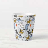 Tasse Latte Motif chien mignon Doodle (Devant)