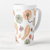 Tasse Latte Motif Citrouille couleur aquarelle | Vibes d'autom (Angle droit)
