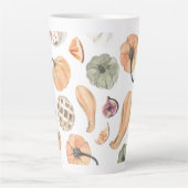 Tasse Latte Motif Citrouille couleur aquarelle | Vibes d'autom (Devant)