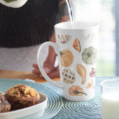 Tasse Latte Motif Citrouille couleur aquarelle | Vibes d'autom