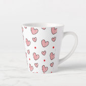 Tasse Latte Motif Cœurs 21 (Droite)