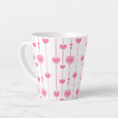 Tasse Latte Motif Cœurs 26 (Angle gauche)