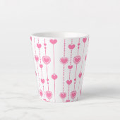 Tasse Latte Motif Cœurs 26 (Devant)