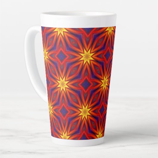 Tasse Latte Motif coloré abstrait (Angle gauche)