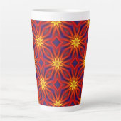 Tasse Latte Motif coloré abstrait (Devant)