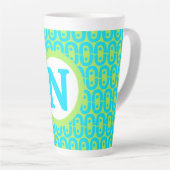 Tasse Latte motif coloré moderne (Angle droit)