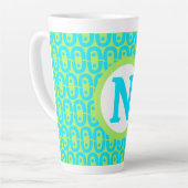 Tasse Latte motif coloré moderne (Angle gauche)