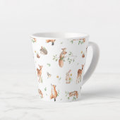 Tasse Latte Motif d'amis animaux de bois mignon (Angle droit)