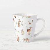 Tasse Latte Motif d'amis animaux de bois mignon (Droite)