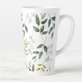 Tasse Latte Motif d'aquarelle Feuille vert (Droite)