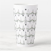 Tasse Latte Motif d'arbre de Noël (Devant)
