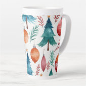 Tasse Latte Motif d'arbre de Noël (Angle droit)