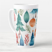 Tasse Latte Motif d'arbre de Noël (Angle gauche)