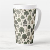 Tasse Latte Motif d'arbres (Angle droit)