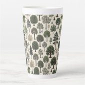 Tasse Latte Motif d'arbres (Devant)