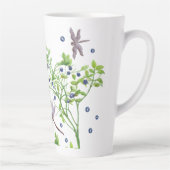 Tasse Latte Motif de bleuets avec libellules (Droite)