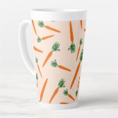 Tasse Latte Motif de carottes orange (Angle gauche)