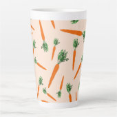 Tasse Latte Motif de carottes orange (Devant)