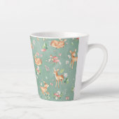 Tasse Latte Motif de cerfs à l'aquarelle (Droite)
