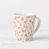 Tasse Latte Motif de cerise aquarelle (Angle droit)