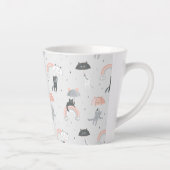 Tasse Latte Motif de chats à plume (Droite)