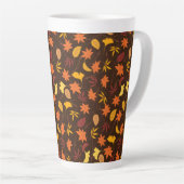 Tasse Latte Motif de chêne de la fête de Thanksgiving (Angle droit)