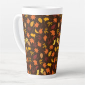 Tasse Latte Motif de chêne de la fête de Thanksgiving (Angle gauche)