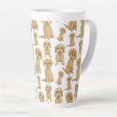 Tasse Latte Motif de chien Brown labradoodle doré (Angle droit)