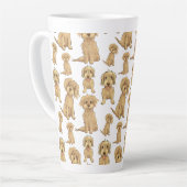 Tasse Latte Motif de chien Brown labradoodle doré (Angle gauche)