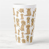 Tasse Latte Motif de chien Brown labradoodle doré (Devant)