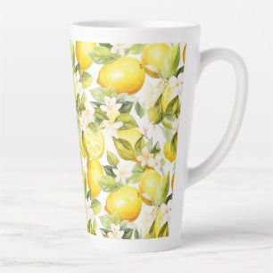 Tasse Latte Motif de citron de la côte d'Amalfi