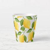 Tasse Latte motif de citrons d'aquarelle (Devant)