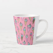 Tasse Latte Motif de cône de glace (Droite)