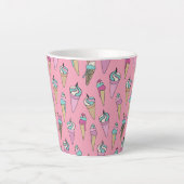 Tasse Latte Motif de cône de glace (Devant)