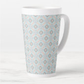 Tasse Latte Motif de coquillages en continu (Angle droit)