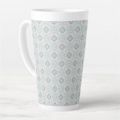 Tasse Latte Motif de coquillages en continu (Angle gauche)